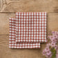 Clay Gingham Linen Napkin | MagicLinen