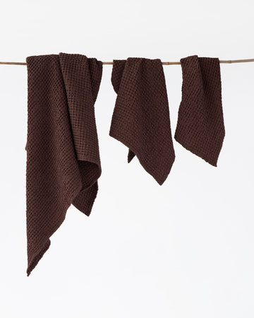 Dark chocolate Linen Towel | MagicLinen