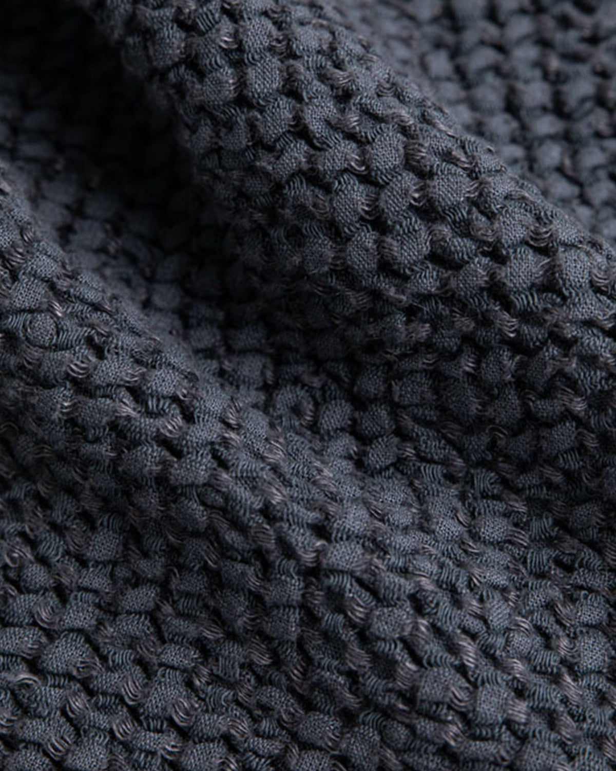 Dark gray waffle blanket - MagicLinen