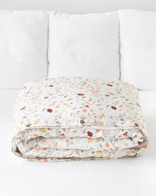 Meadow print linen duvet cover - MagicLinen
