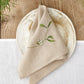 Embroidered Mistletoe Linen Napkin Set | MagicLinen