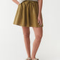 Flowy Linen Shorts RHINE in Khaki green | MagicLinen