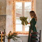 Forest green Linen Decorative Bow