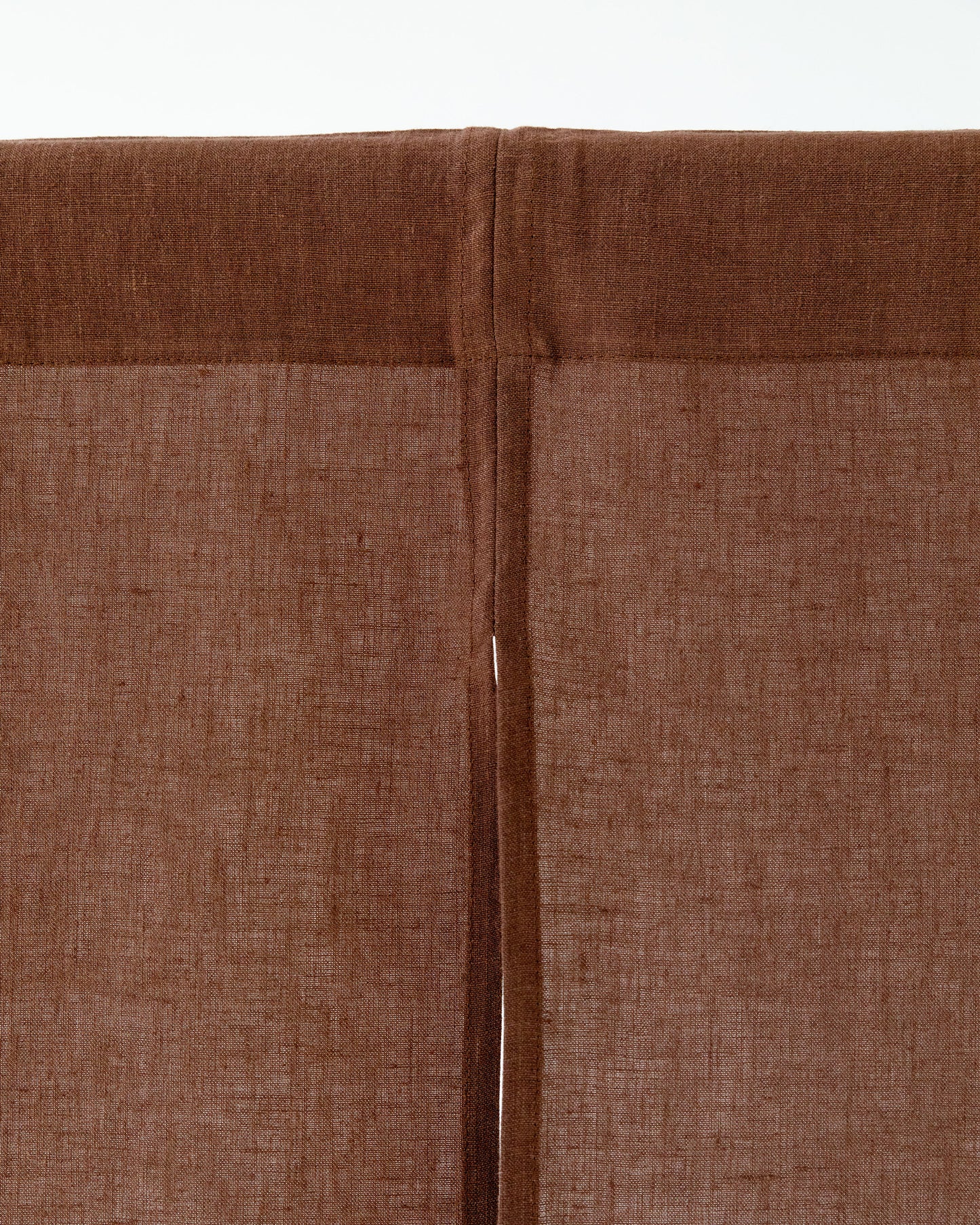 Linen noren curtains (1 pcs) in Chocolate brown