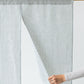 Linen Noren Curtains in Striped in Forest Green | Magiclinen