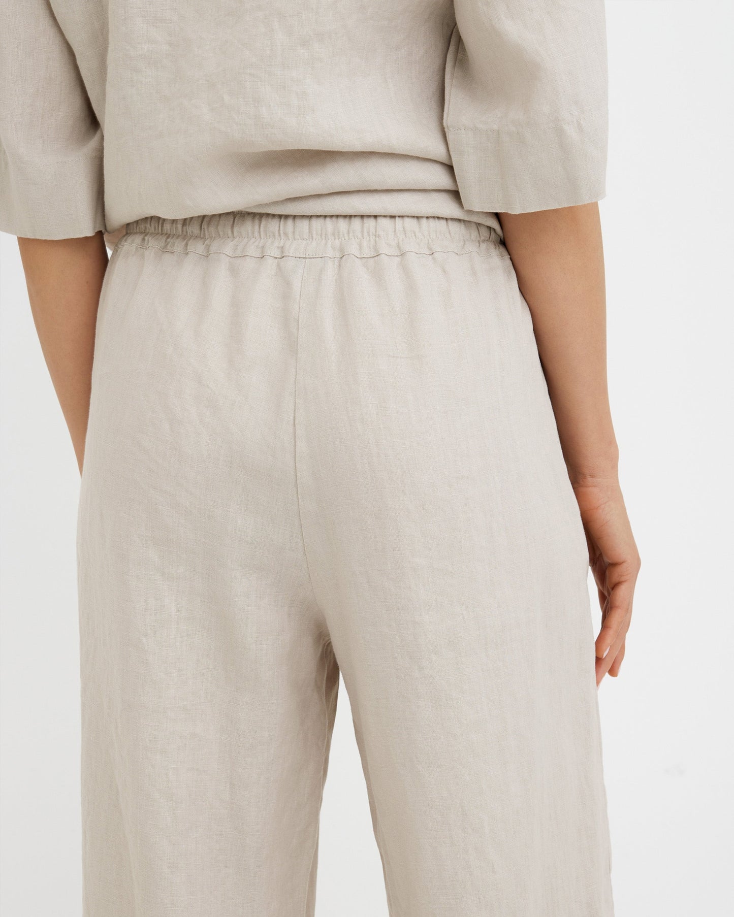 Linen pajama set AVEIRA in Natural flax