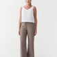 Linen Pants PEMBA in Deep taupe | MagicLinen modelBoxOn