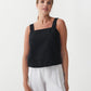 Linen tank top OLINDA in Black | MagicLinen