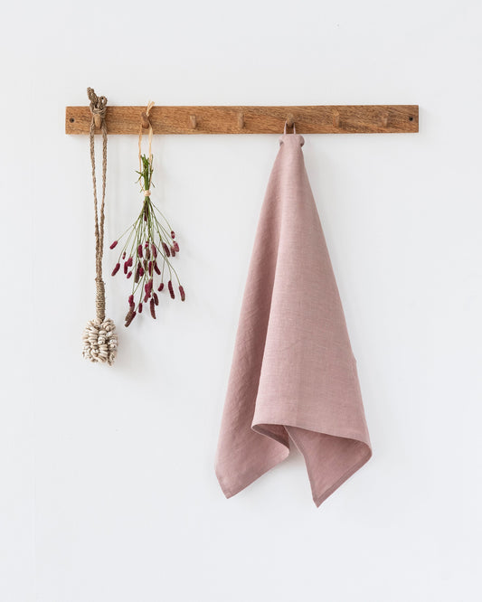Linen tea towel in Woodrose - MagicLinen