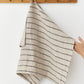 Linen tea towel in Subtle lines | MagicLinen