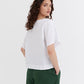Loose-fit linen top MIDWAY in White