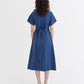 Linen wrap dress PEHOE in Deep navy blue | MagicLinen