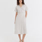 Linen wrap dress PEHOE in Natural Melange | MagicLinen