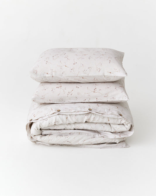 Memory garden Print Linen Duvet Set | MagicLinen
