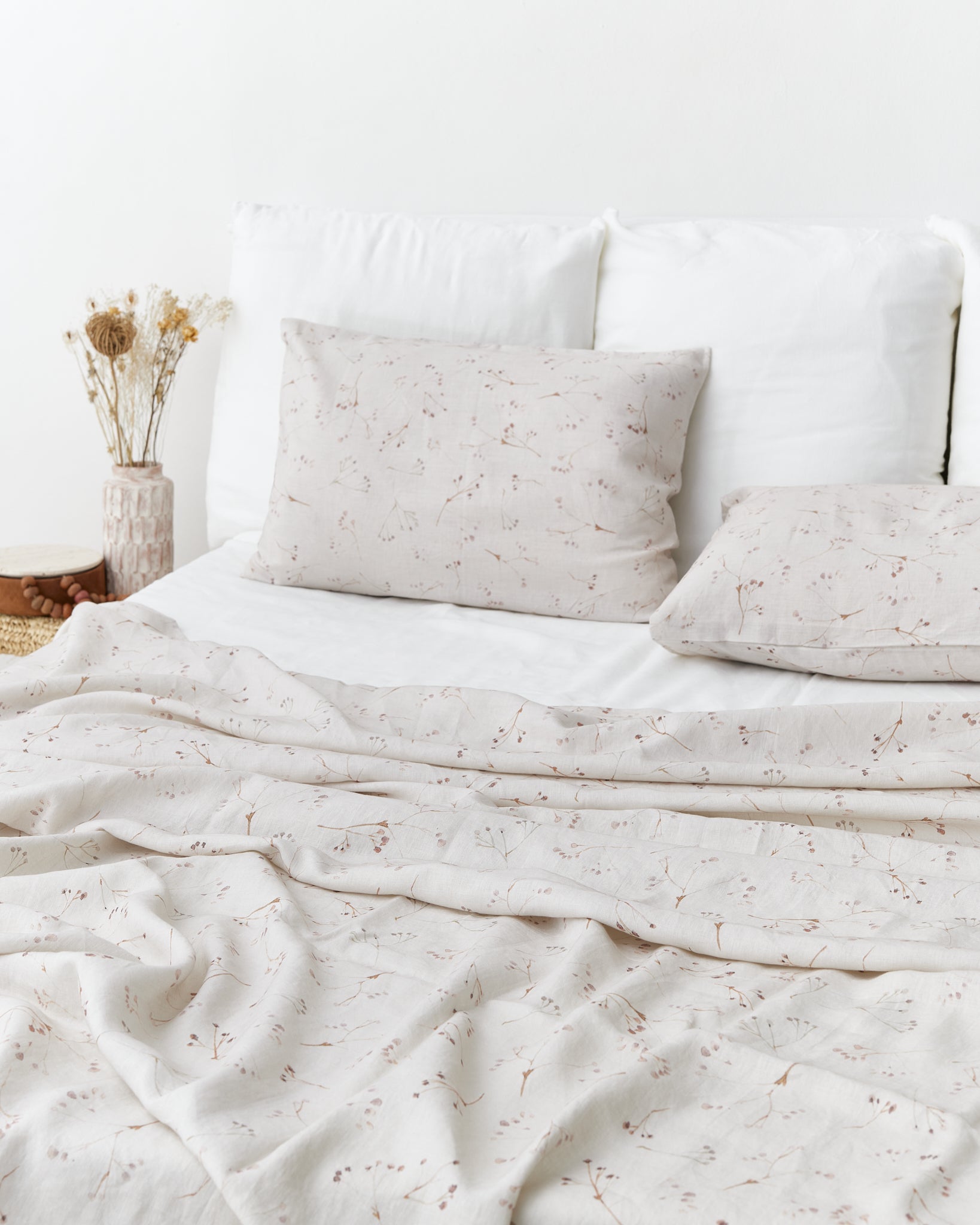 Memory garden Print Linen Flat Sheet | MagicLinen