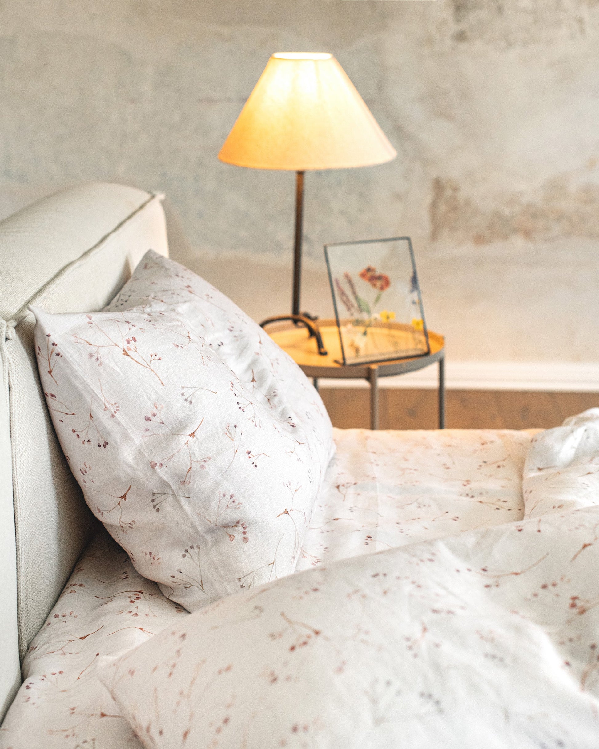 Memory garden Print Linen Pillow Cover | MagicLinen