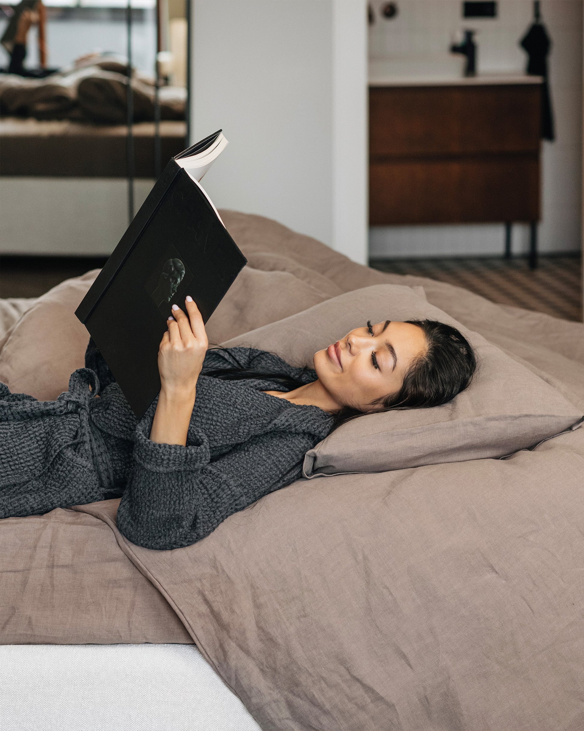 Mocha Linen Duvet Cover | MagicLinen