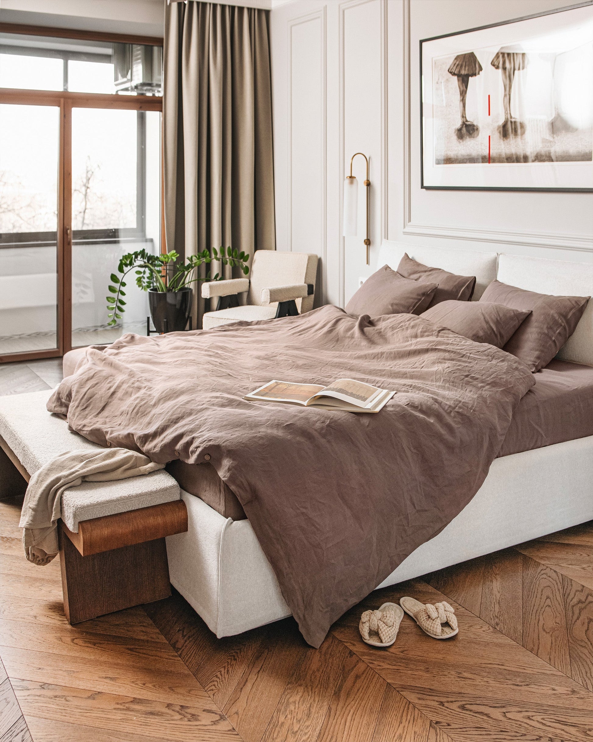 Mocha Linen Duvet Cover | MagicLinen