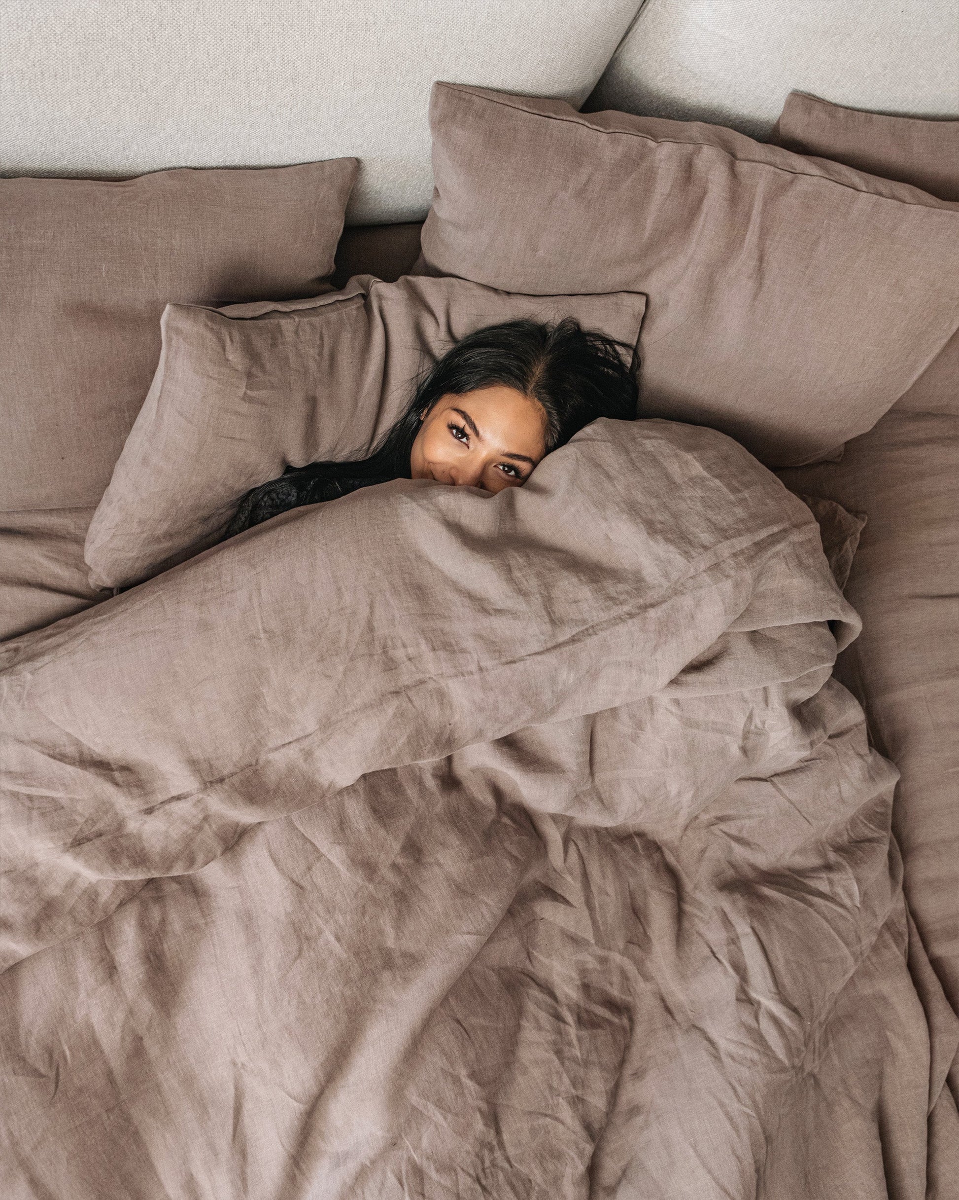 Mocha Linen Duvet Cover | MagicLinen