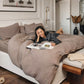 Mocha Linen Duvet Cover | MagicLinen