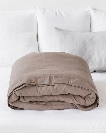 Mocha Linen Duvet Cover | MagicLinen