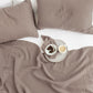 Mocha linen flat sheet