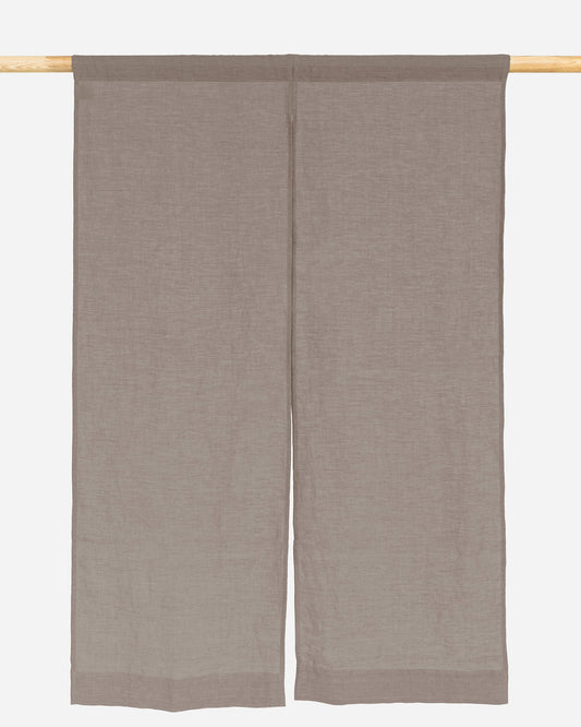 Linen Noren Curtains in Mocha | Magiclinen