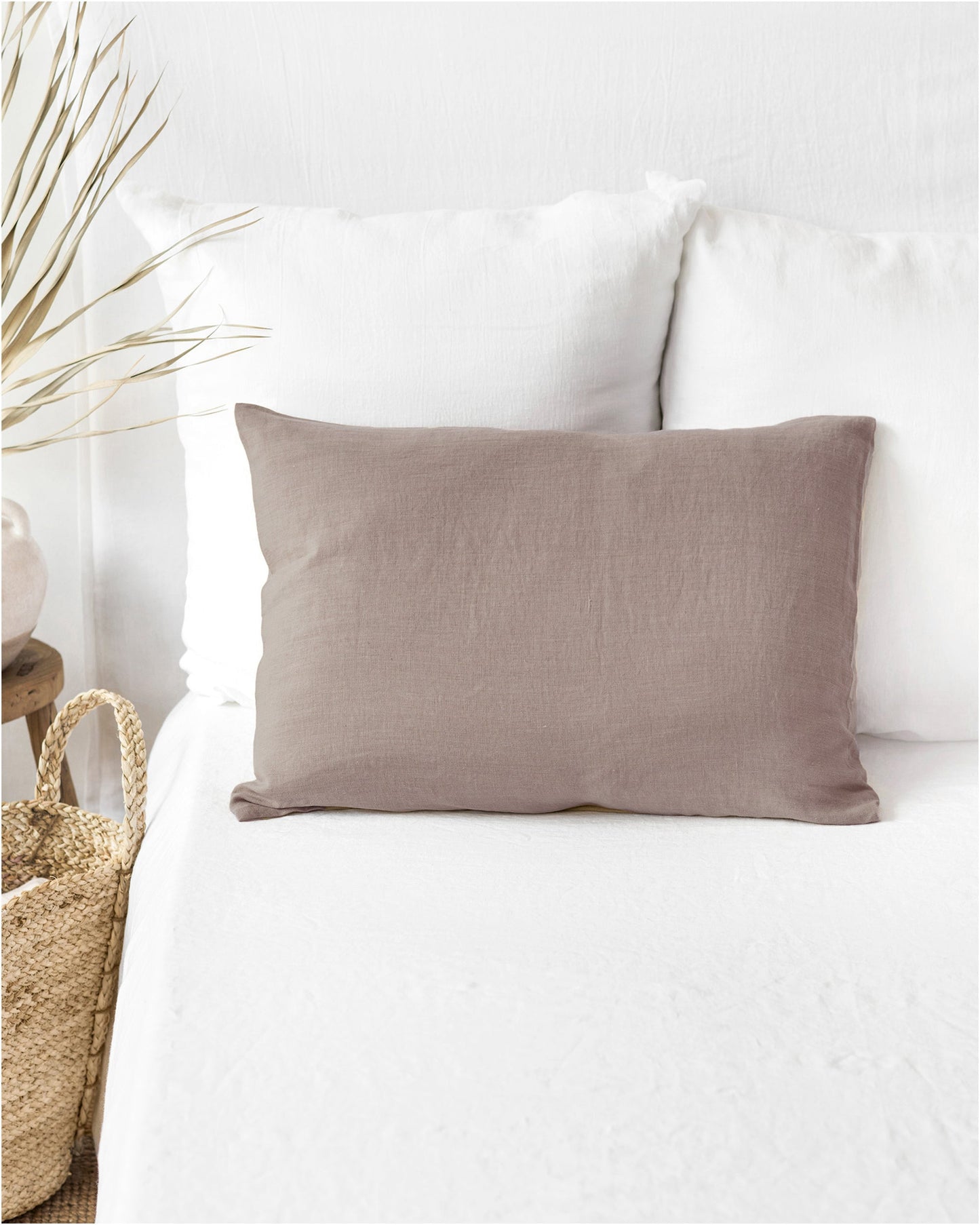 Mocha Linen Pillow Cover | MagicLinen