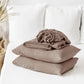 Mocha linen sheet set (4 pcs)