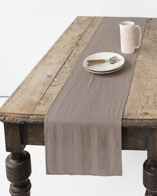 Mocha Linen table runner