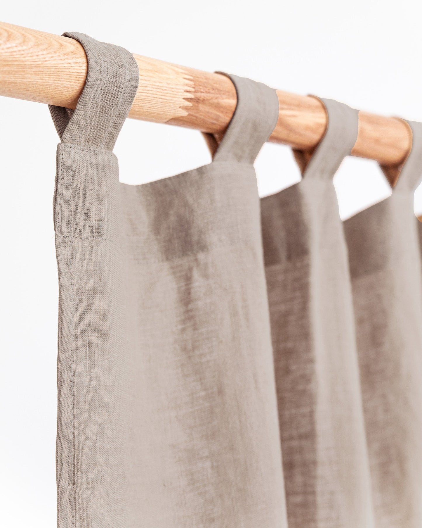 Tab Top Linen Curtain Panel in Mocha | Magiclinen