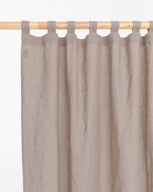 Tab Top Linen Curtain Panel in Mocha | Magiclinen
