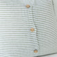 Deco Pillow Cover With Buttons in Striped in Forest Green | MagicLinen