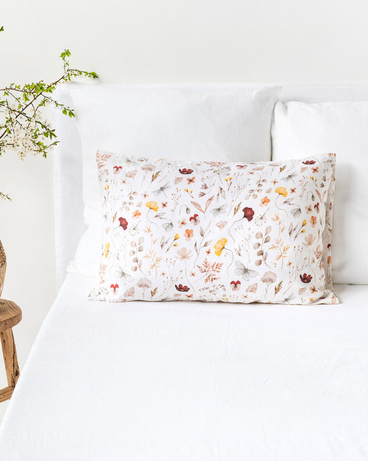 Meadow print linen pillowcase - MagicLinen