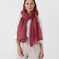 Fuchsia rose linen scarf - MagicLinen