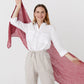 Fuchsia rose linen scarf - MagicLinen