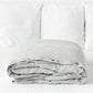 Forest green Striped Linen Duvet Cover | MagicLinen