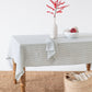 Striped in Forest green Linen tablecloth | MagicLinen