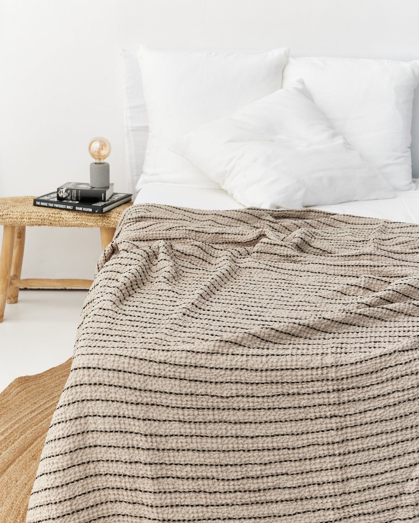 Striped Waffle Blanket | MagicLinen