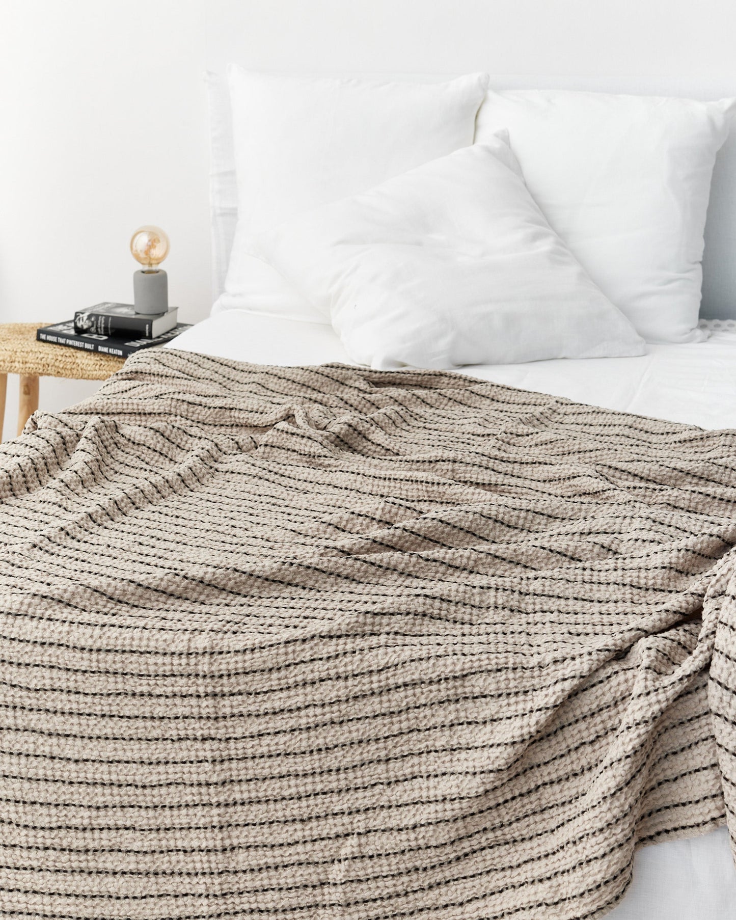 Striped Waffle Blanket | MagicLinen