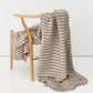 Striped Waffle Throw Blanket | MagicLinen