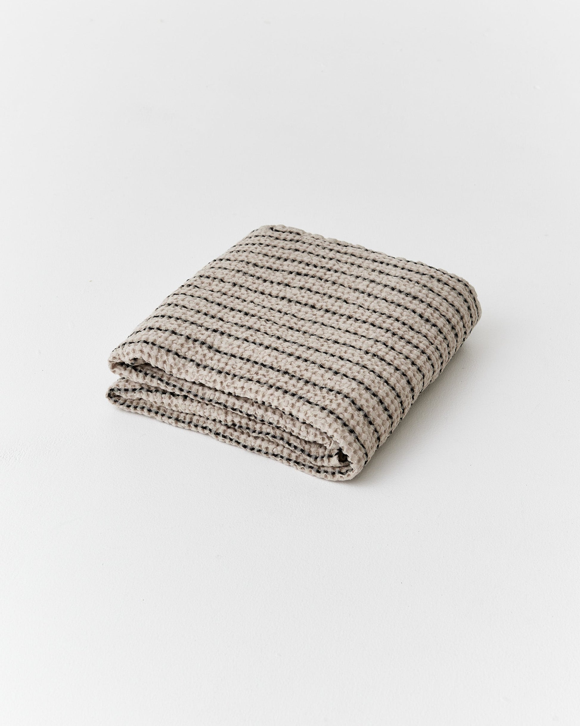 Striped Waffle Throw Blanket | MagicLinen