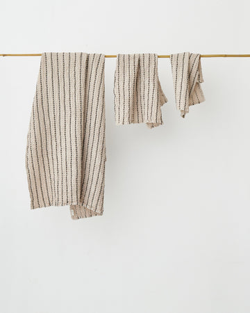 Striped Linen Towel Set | MagicLinen