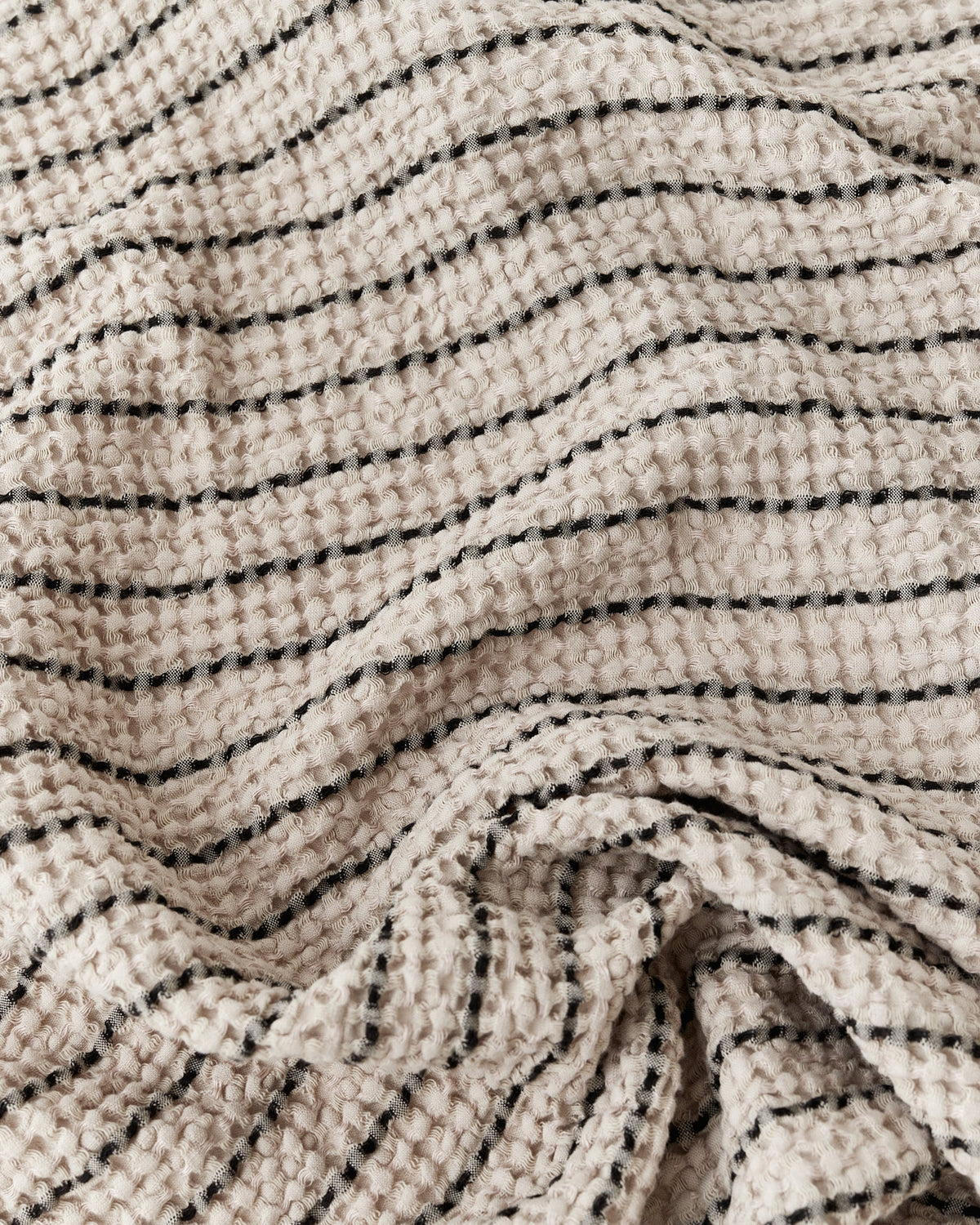 Striped Waffle Throw Blanket | MagicLinen