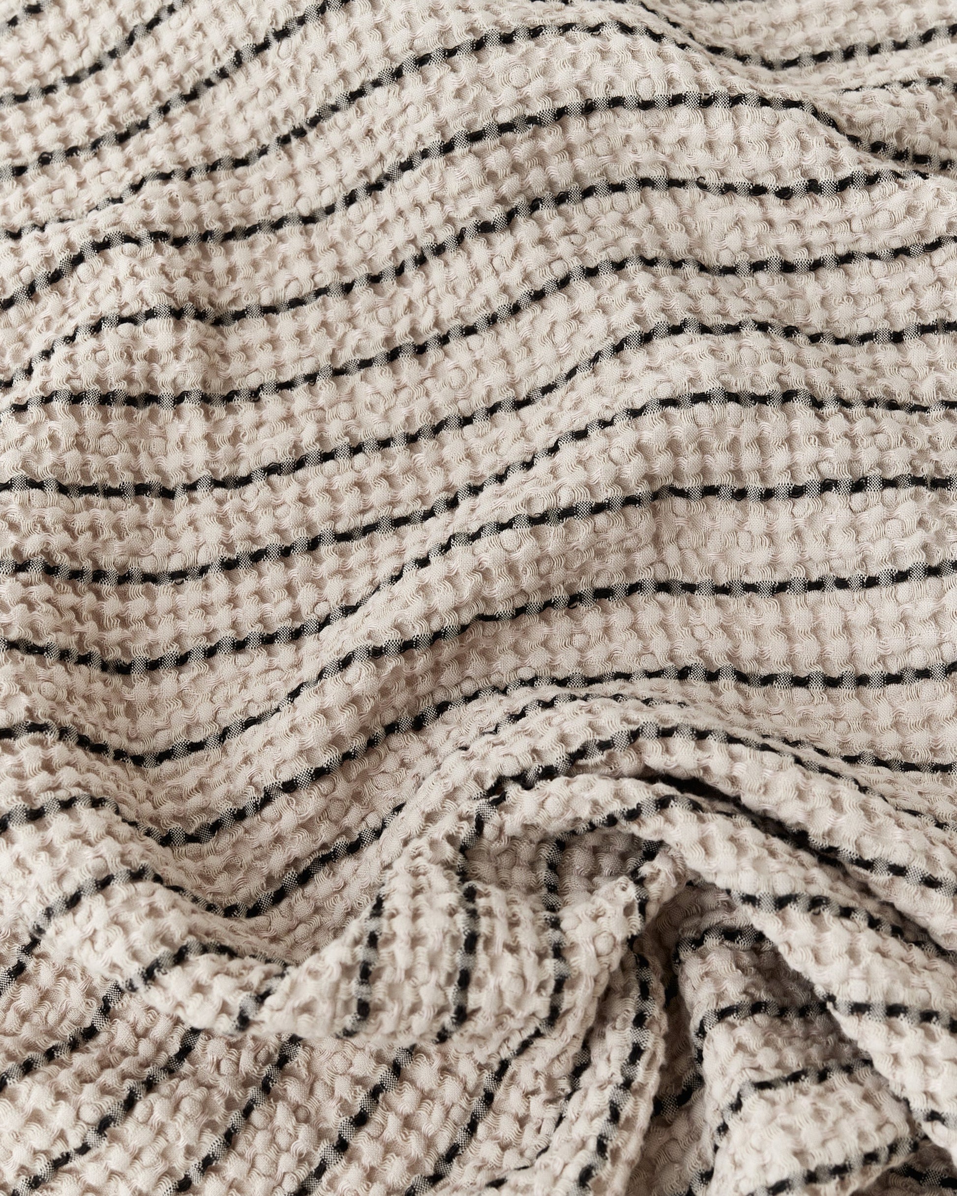 Striped Waffle Throw Blanket | MagicLinen