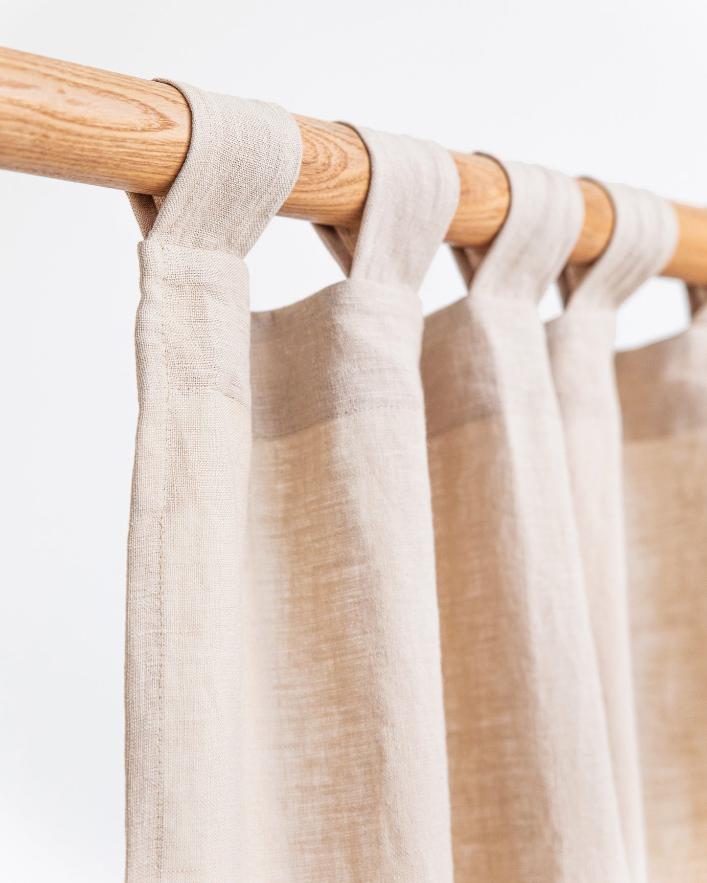 Tab top linen curtain panel (1 pcs) in Natural linen