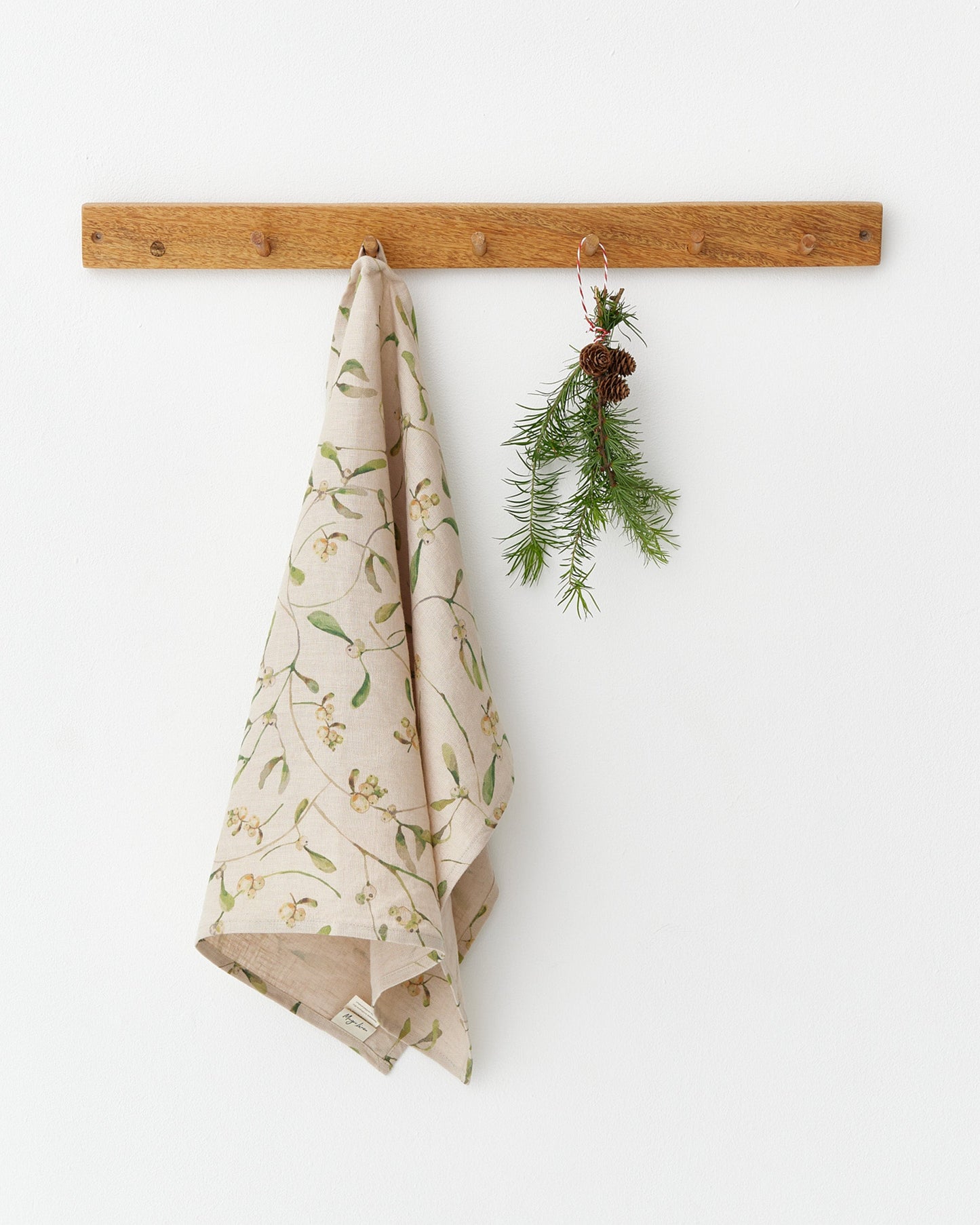 Linen Dish Towel in Under the mistletoe | MagicLinen