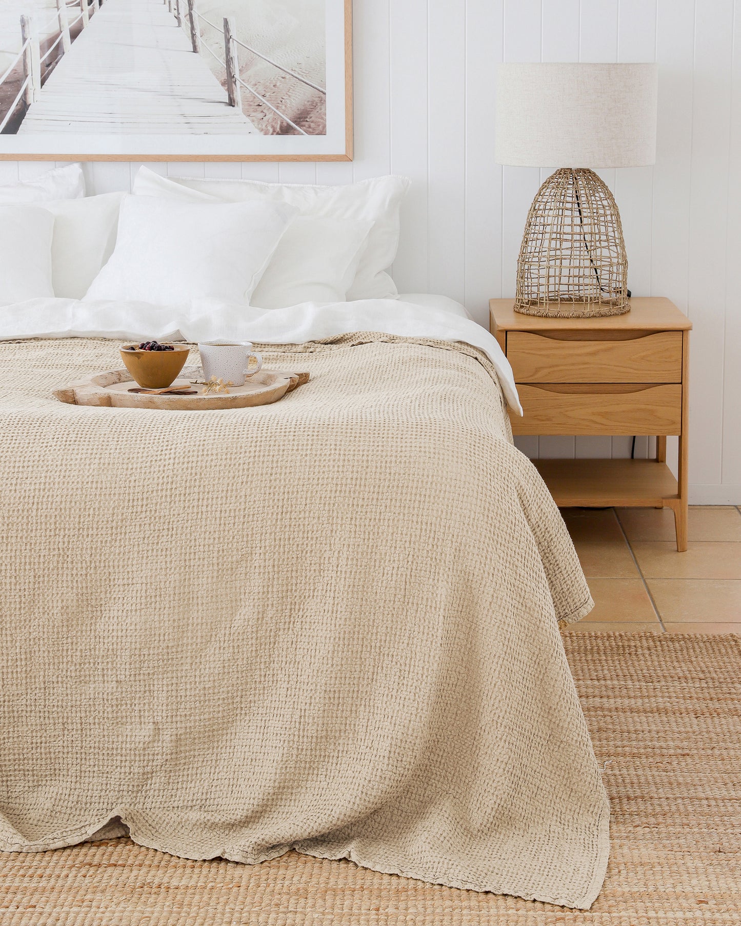 Vanilla waffle blanket