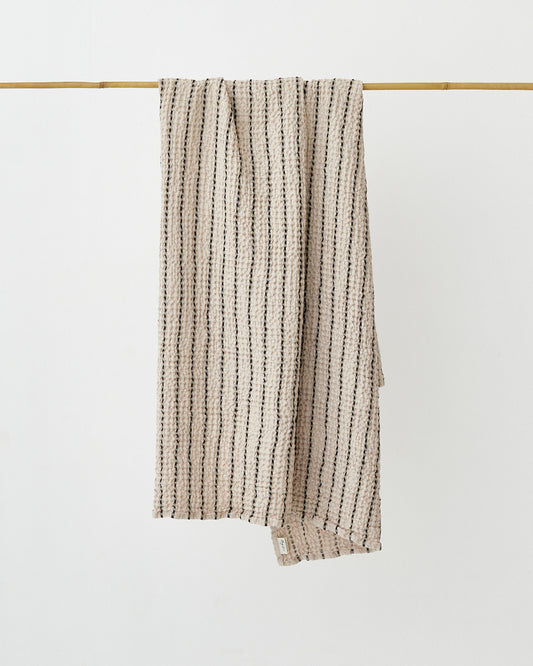 Waffle Bath Towel in Striped | MagicLinen