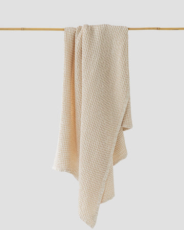 Waffle Bath Towel in Vanilla | MagicLinen